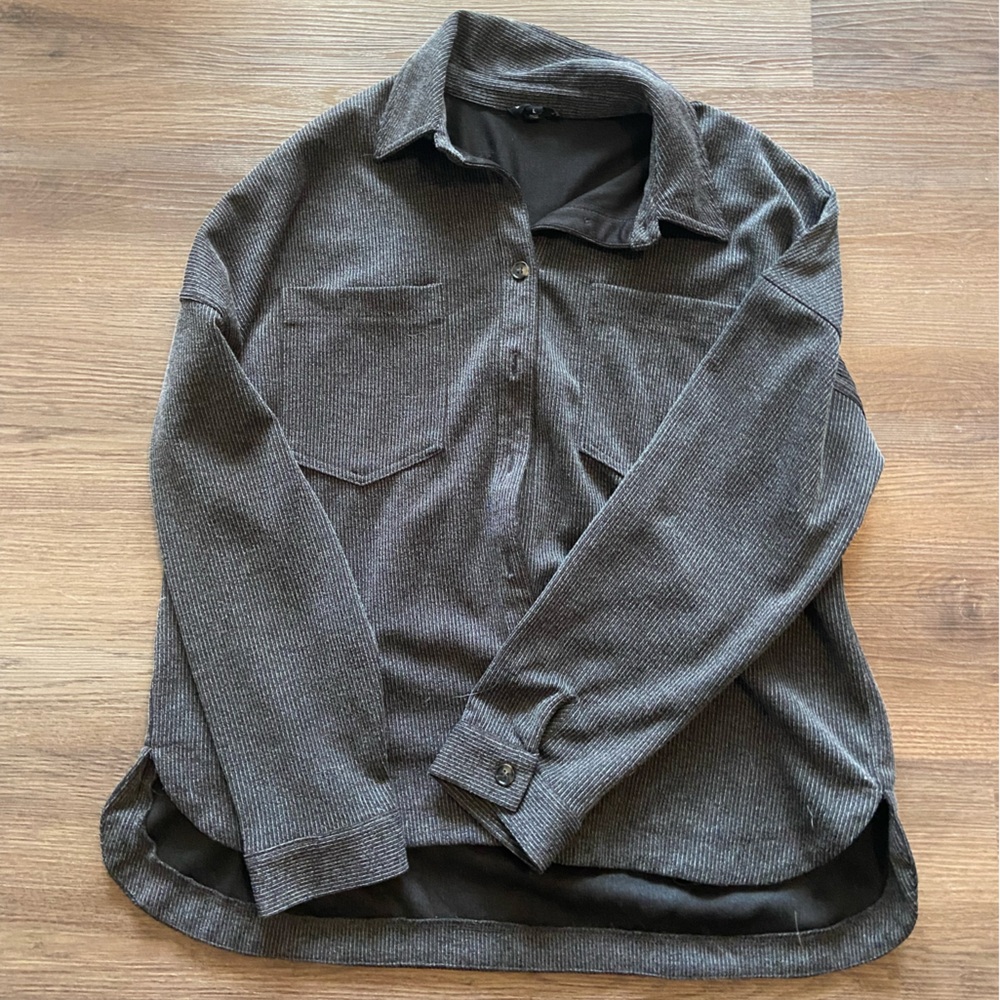 Blu Pepper Gray Button Down Shirt
